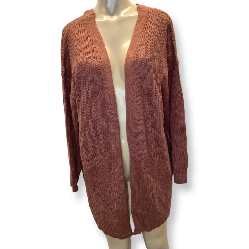 Moral Fiber braided cardigan sweater